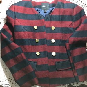 Navy & Red Plaid Blazer